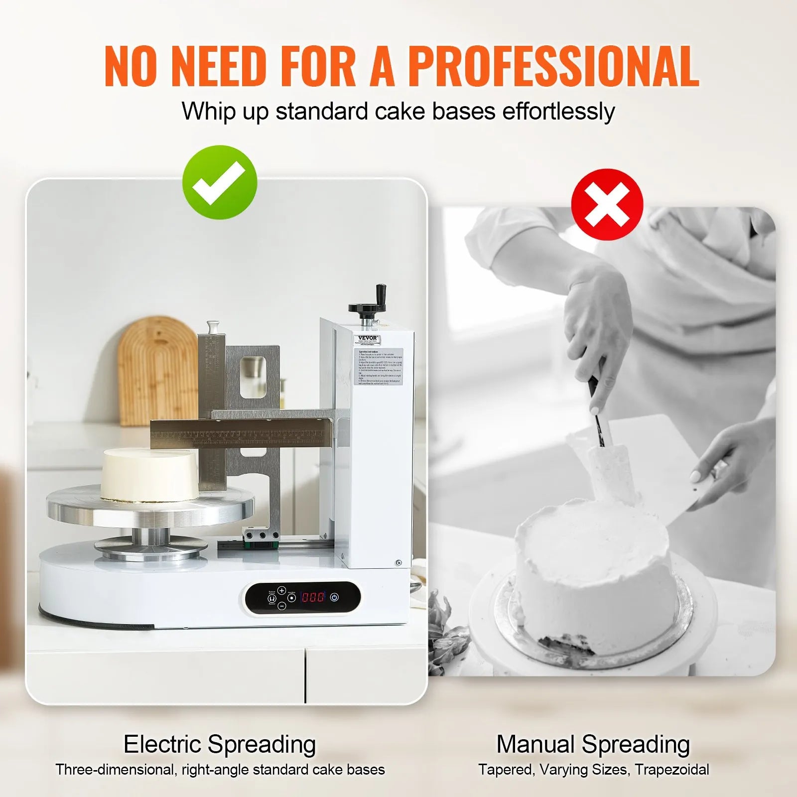 VEVOR Cake Decorating Machine Cake Frosting Spreading for 6