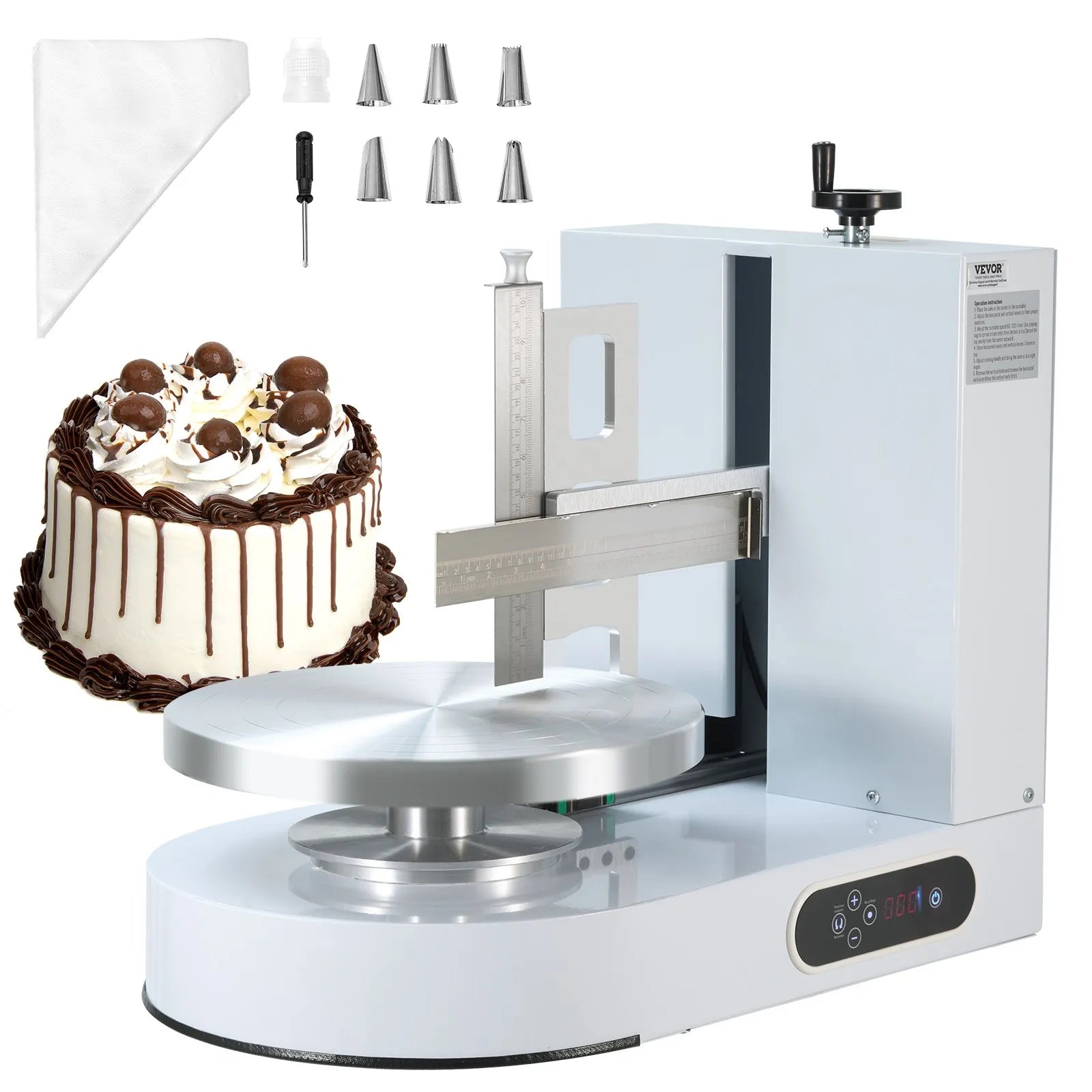 VEVOR Cake Decorating Machine Cake Frosting Spreading for 6