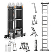 VEVOR Multi-Purpose Folding Ladder 7-in-1 3 Step 12ft with Scaffolding Plank