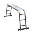 VEVOR Multi-Purpose Folding Ladder 7-in-1 3 Step 12ft with Scaffolding Plank
