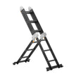 VEVOR Multi-Purpose Folding Ladder 7-in-1 3 Step 12ft with Scaffolding Plank