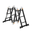 VEVOR Multi-Purpose Folding Ladder 7-in-1 3 Step 12ft with Scaffolding Plank