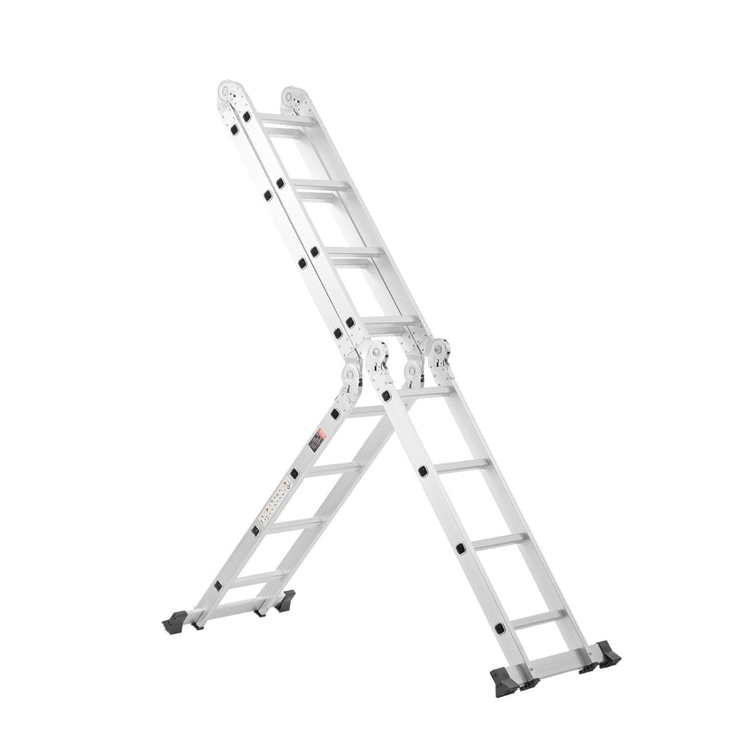 VEVOR Multi-Purpose Folding Ladder 7-in-1 4 Step 15.5ft Reach Height for Work