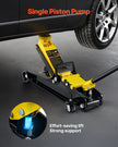 VEVOR Floor Jack, 2.5 Ton Low Profile Floor Jack, Heavy-duty Steel Racing Floor Jack With Single Piston Lift Pump, Floor Jack Lifting Range 3.35