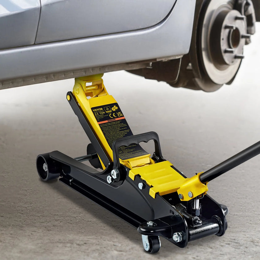 VEVOR Floor Jack, 2.5 Ton Low Profile Floor Jack, Heavy-duty Steel Racing Floor Jack With Single Piston Lift Pump, Floor Jack Lifting Range 3.35