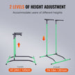 VEVOR Power Tower Dip Station, 2-Level Height Adjustable Pull Up Bar Stand, Multi-Function Strength Training Workout Equipment, Home Gym Fitness Dip Bar Station, 220LBS Weight Capacity, Black & Green