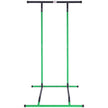 VEVOR Power Tower Dip Station, 2-Level Height Adjustable Pull Up Bar Stand, Multi-Function Strength Training Workout Equipment, Home Gym Fitness Dip Bar Station, 220LBS Weight Capacity, Black & Green