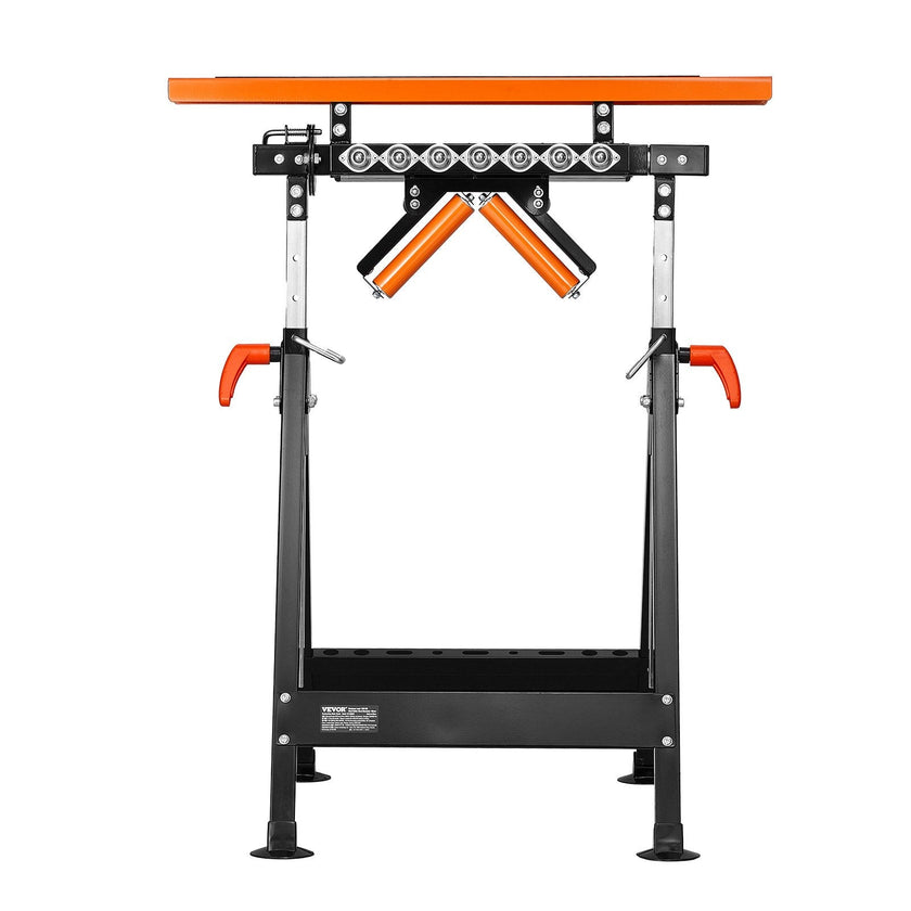 VEVOR 4-in-1 Woodworking Roller Stand Max Load 440 lb Adjustable Height 33-50 in