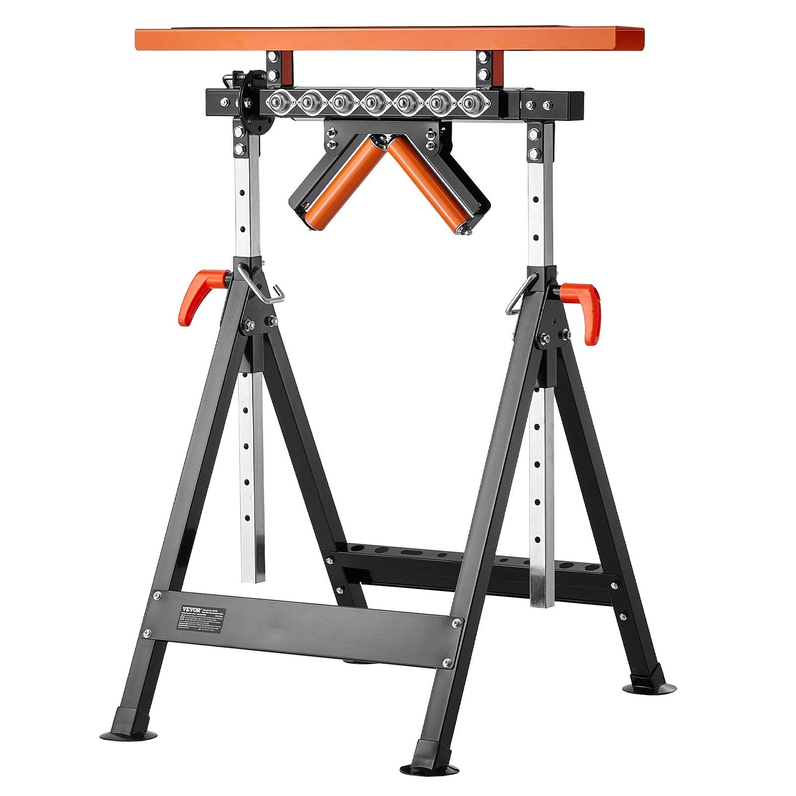VEVOR 4-in-1 Woodworking Roller Stand Max Load 440 lb Adjustable Height 33-50 in