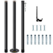 VEVOR String Light Pole, 9.6ft Light String Pole, 1.75in Patio Light Pole, Powder Coated Steel String Light Pole Stand for Outdoor, Metal String Poles with A Clamp Used for Yard, Patio, Wedding, Party