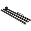 VEVOR String Light Pole, 9.6ft Light String Pole, 1.75in Patio Light Pole, Powder Coated Steel String Light Pole Stand for Outdoor, Metal String Poles with A Clamp Used for Yard, Patio, Wedding, Party