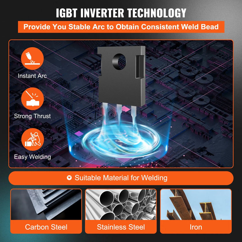 VEVOR MIG Welder, 3 in 1 Welder Welding Machine, 270 Amp MIG Lift TIG Arc Welder 110V 220V Lift ARC Welder Digital Display Combo Welding Machine MMA Stick IGBT DC Inverter Welder