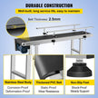 VEVOR PVC Belt Conveyor 59Inch Length, Electric PVC Conveyor 7.8 Width, 110V Adjustable Automatic Speed, Conveyor Machine with Double Guardrail, In Stainless Steel, Industrial Transport Equipment