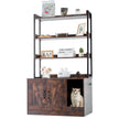 VEVOR Cat Litter Box Enclosure Wooden Litter Box Furniture Hidden with 3 Shelves