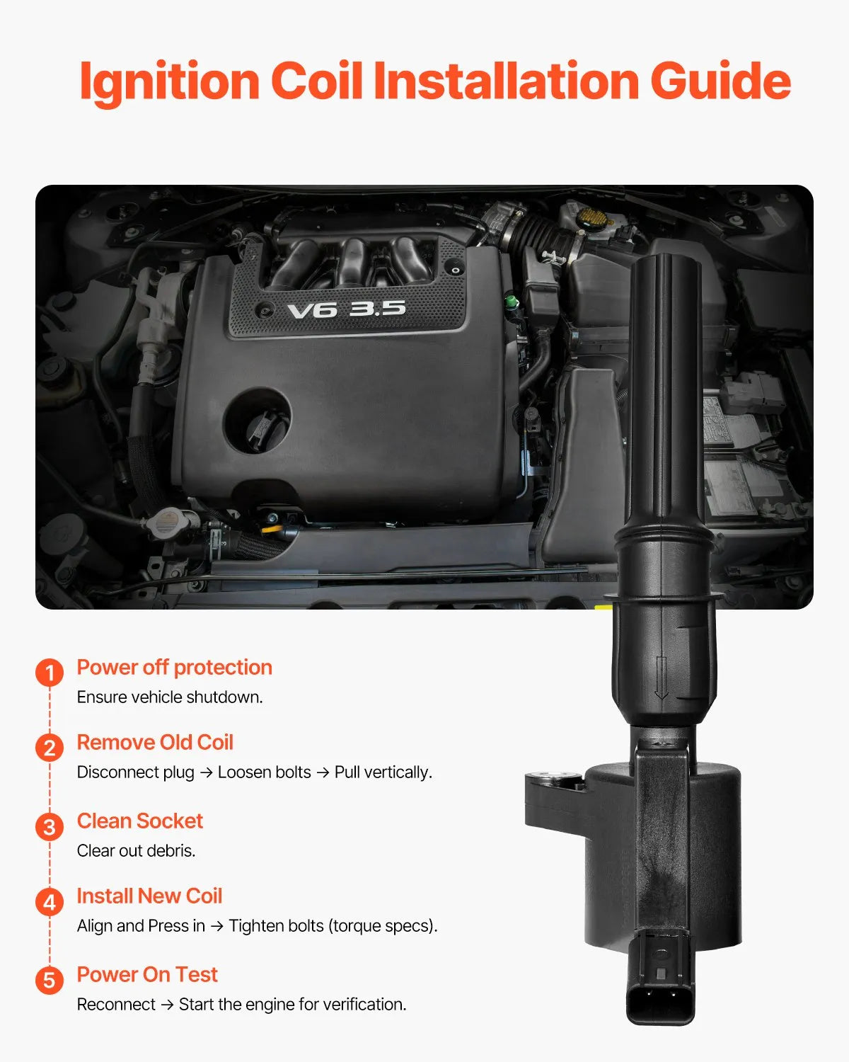 VEVOR Ignition Coil Pack Set of 8 Compatible with Ford VPG Lincoln Navigator