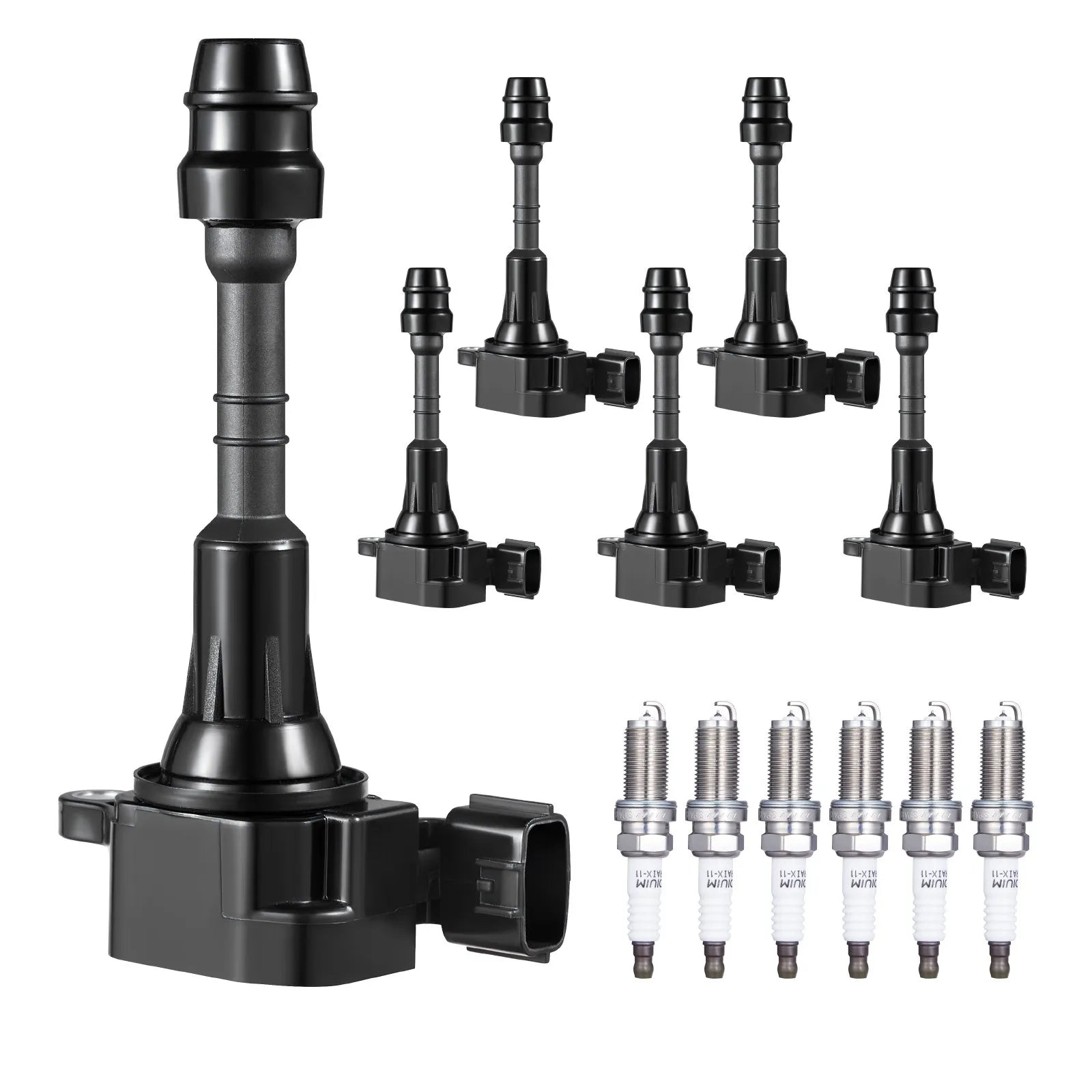 VEVOR Ignition Coil Pack and Spark Plugs 6 PCS Compatible with Nissan Infiniti