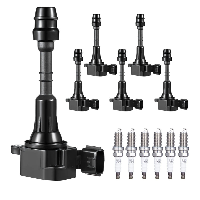 VEVOR Ignition Coil Pack and Spark Plugs 6 PCS Compatible with Nissan Infiniti