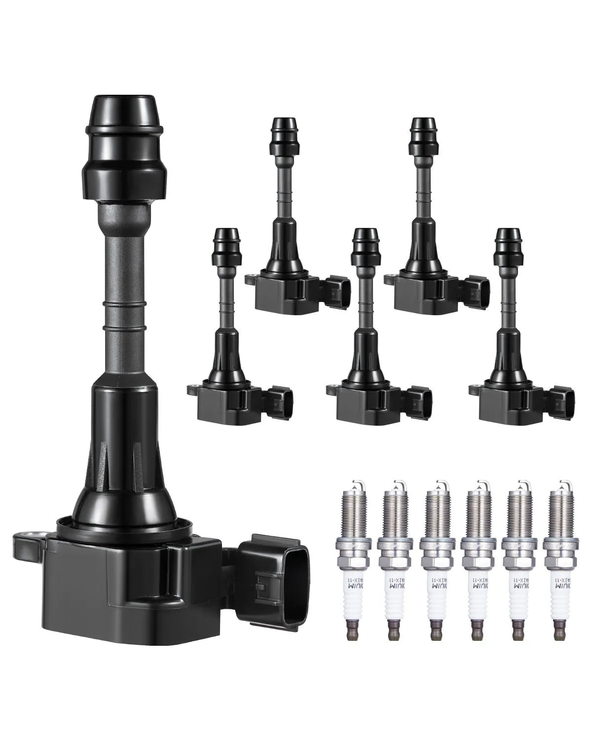 VEVOR Ignition Coil Pack and Spark Plugs 6 PCS Compatible with Nissan Infiniti