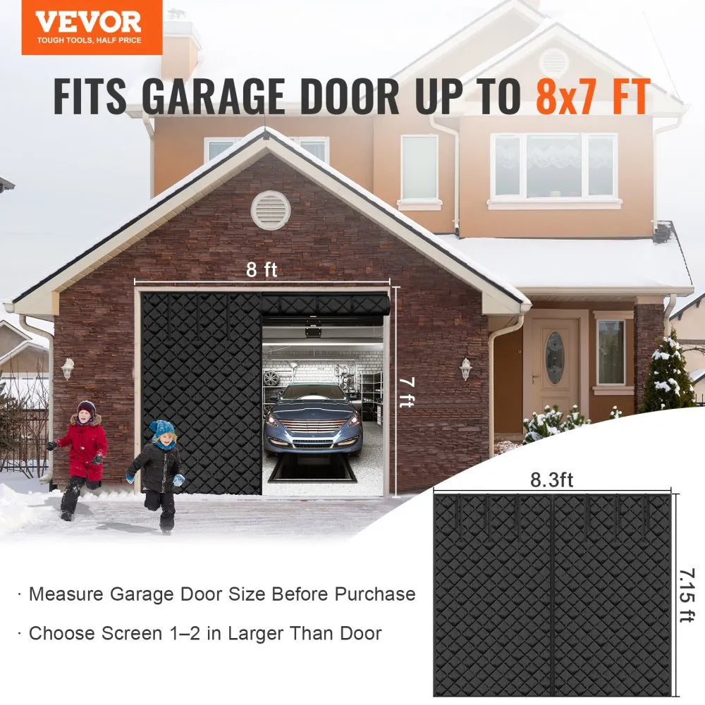 VEVOR Garage Door Screen for Winter 8.3 x 7.15 ft Garage Door Insulation Kit