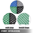 VEVOR Tiles Interlocking 50 PCS Green, Drainage Tiles 12x12x0.5 Inches, Deck Tiles Outdoor Floor Tiles, Outdoor Interlocking Tiles, Deck Flooring for Pool Shower Bathroom Deck Patio Garage