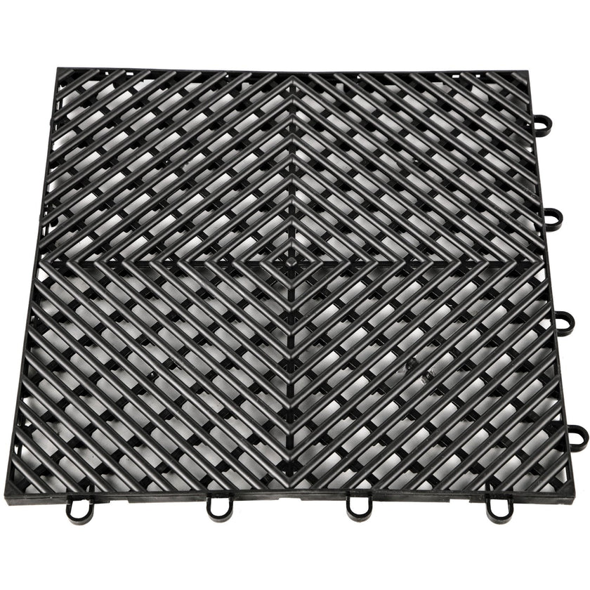 VEVOR Tiles Interlocking 55 PCS Black, Drainage Tiles 12x12x0.5 Inches, Deck Tiles Outdoor Floor Tiles, Outdoor Interlocking Tiles, Deck Flooring for Pool Shower Bathroom Deck Patio Garage