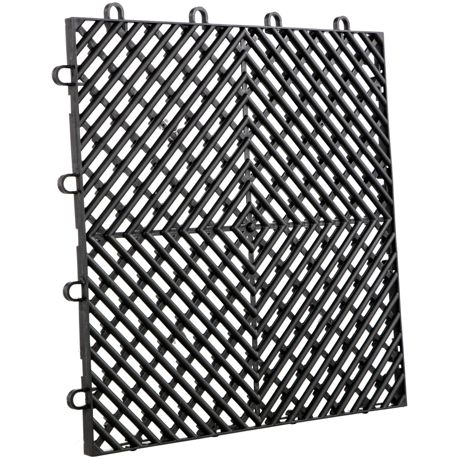 VEVOR Tiles Interlocking 55 PCS Black, Drainage Tiles 12x12x0.5 Inches, Deck Tiles Outdoor Floor Tiles, Outdoor Interlocking Tiles, Deck Flooring for Pool Shower Bathroom Deck Patio Garage