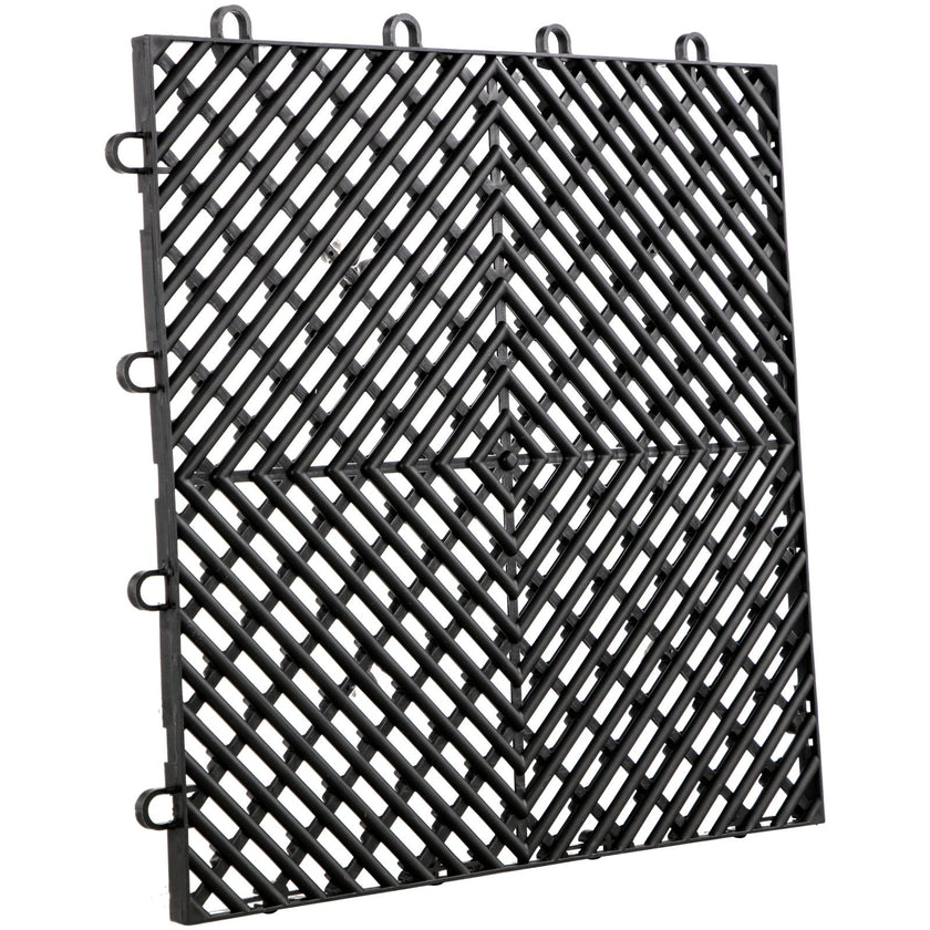 VEVOR Tiles Interlocking 55 PCS Black, Drainage Tiles 12x12x0.5 Inches, Deck Tiles Outdoor Floor Tiles, Outdoor Interlocking Tiles, Deck Flooring for Pool Shower Bathroom Deck Patio Garage