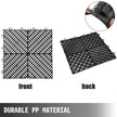 VEVOR Tiles Interlocking 55 PCS Black, Drainage Tiles 12x12x0.5 Inches, Deck Tiles Outdoor Floor Tiles, Outdoor Interlocking Tiles, Deck Flooring for Pool Shower Bathroom Deck Patio Garage