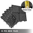 VEVOR Tiles Interlocking 55 PCS Black, Drainage Tiles 12x12x0.5 Inches, Deck Tiles Outdoor Floor Tiles, Outdoor Interlocking Tiles, Deck Flooring for Pool Shower Bathroom Deck Patio Garage