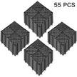 VEVOR Tiles Interlocking 55 PCS Black, Drainage Tiles 12x12x0.5 Inches, Deck Tiles Outdoor Floor Tiles, Outdoor Interlocking Tiles, Deck Flooring for Pool Shower Bathroom Deck Patio Garage