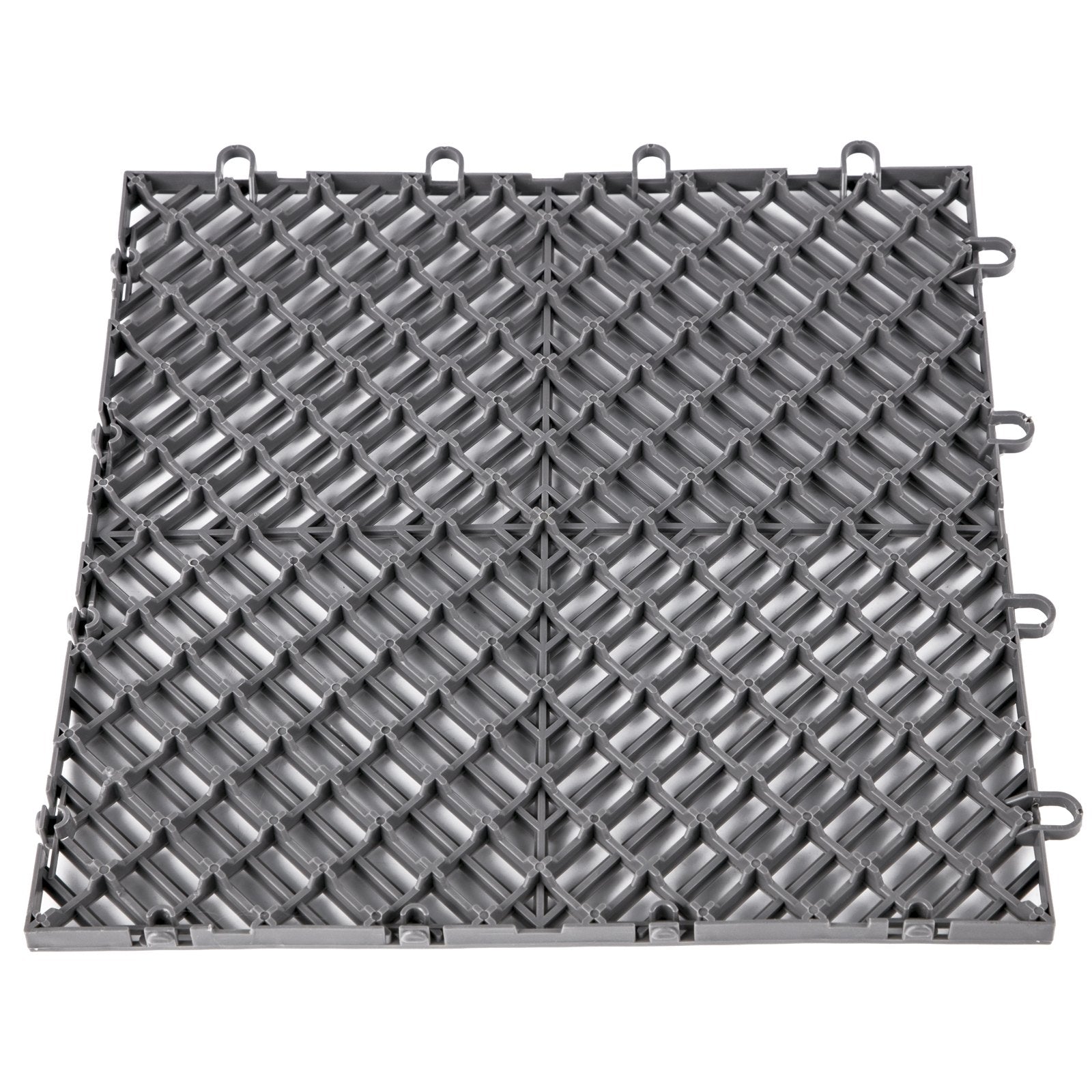 VEVOR Rubber Tiles Interlocking 55 PCS Gary, Drainage Tiles 12x12x0.5 Inches, Deck Tiles Outdoor Floor Tiles, Outdoor Interlocking Tiles, Deck Flooring for Pool Shower Bathroom Deck Patio Garage