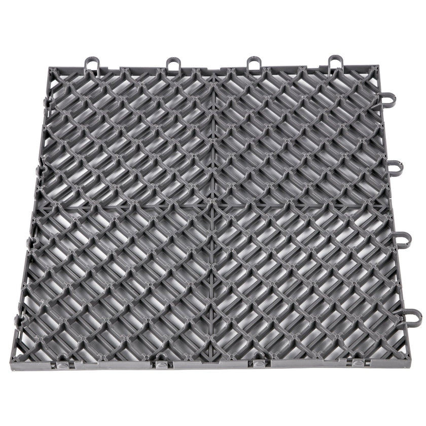 VEVOR Rubber Tiles Interlocking 55 PCS Gary, Drainage Tiles 12x12x0.5 Inches, Deck Tiles Outdoor Floor Tiles, Outdoor Interlocking Tiles, Deck Flooring for Pool Shower Bathroom Deck Patio Garage