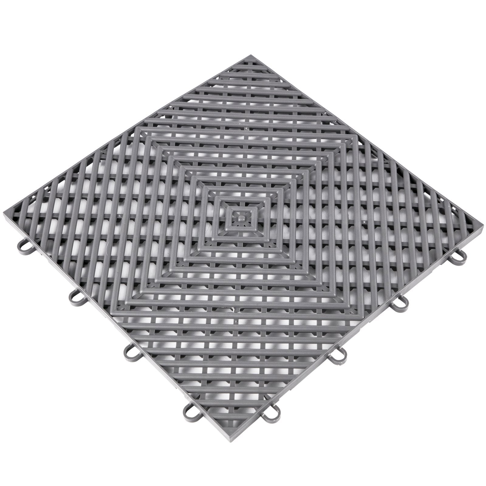 VEVOR Rubber Tiles Interlocking 55 PCS Gary, Drainage Tiles 12x12x0.5 Inches, Deck Tiles Outdoor Floor Tiles, Outdoor Interlocking Tiles, Deck Flooring for Pool Shower Bathroom Deck Patio Garage