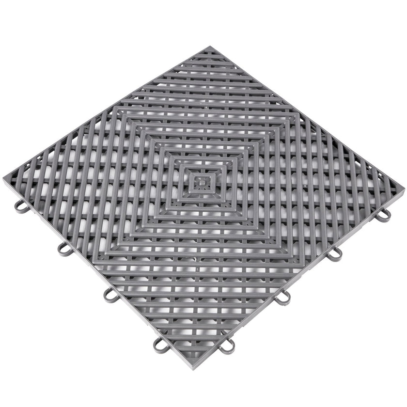 VEVOR Rubber Tiles Interlocking 55 PCS Gary, Drainage Tiles 12x12x0.5 Inches, Deck Tiles Outdoor Floor Tiles, Outdoor Interlocking Tiles, Deck Flooring for Pool Shower Bathroom Deck Patio Garage