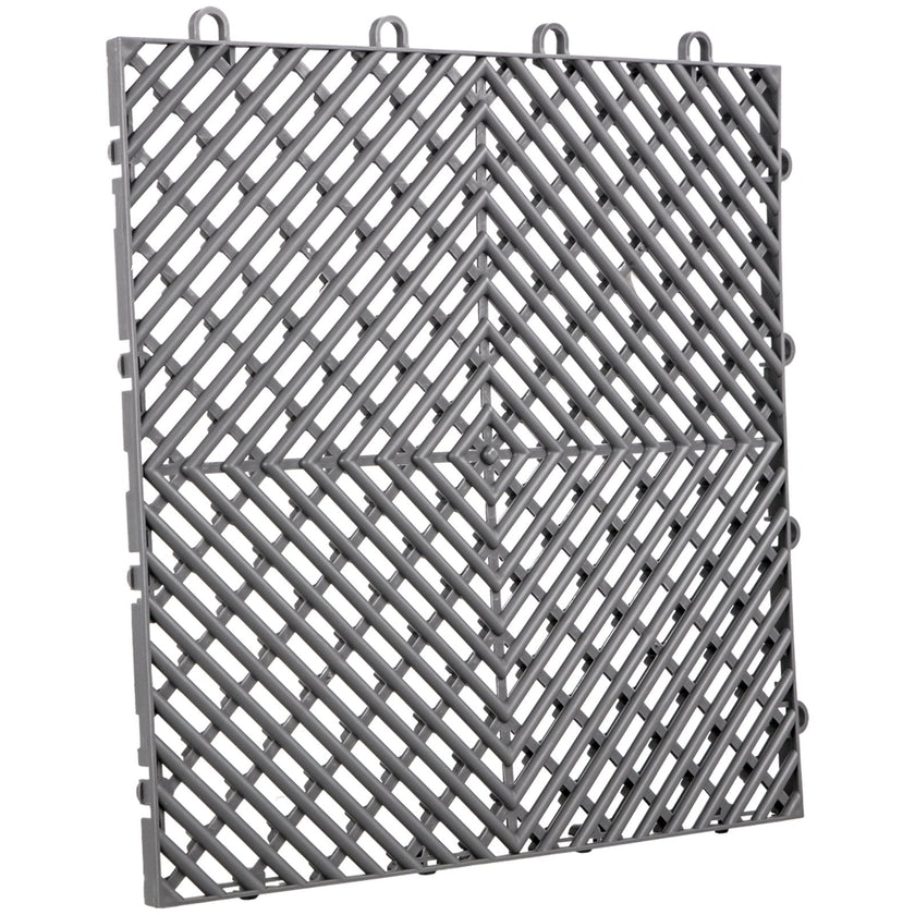 VEVOR Rubber Tiles Interlocking 55 PCS Gary, Drainage Tiles 12x12x0.5 Inches, Deck Tiles Outdoor Floor Tiles, Outdoor Interlocking Tiles, Deck Flooring for Pool Shower Bathroom Deck Patio Garage
