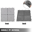VEVOR Rubber Tiles Interlocking 55 PCS Gary, Drainage Tiles 12x12x0.5 Inches, Deck Tiles Outdoor Floor Tiles, Outdoor Interlocking Tiles, Deck Flooring for Pool Shower Bathroom Deck Patio Garage