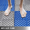 VEVOR Rubber Tiles Interlocking 55 PCS Gary, Drainage Tiles 12x12x0.5 Inches, Deck Tiles Outdoor Floor Tiles, Outdoor Interlocking Tiles, Deck Flooring for Pool Shower Bathroom Deck Patio Garage