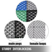 VEVOR Rubber Tiles Interlocking 55 PCS Gary, Drainage Tiles 12x12x0.5 Inches, Deck Tiles Outdoor Floor Tiles, Outdoor Interlocking Tiles, Deck Flooring for Pool Shower Bathroom Deck Patio Garage