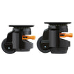 VEVOR Leveling Casters, Set of 4, 2200 lbs Total Load Capacity, 2.5 inches, Heavy Duty with Upgraded Handle Design, 360 Degree Swivel Caster Wheels, Adjustable Casters with Feet for Workbench, Machine