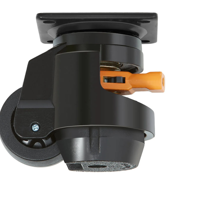 VEVOR Leveling Casters, Set of 4, 2200 lbs Total Load Capacity, 2.5 inches, Heavy Duty with Upgraded Handle Design, 360 Degree Swivel Caster Wheels, Adjustable Casters with Feet for Workbench, Machine