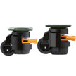 VEVOR Leveling Casters, Set of 4, 1100 lbs Total Load Capacity, 2 inches, Heavy Duty with Upgraded Handle Design, 360 Degree Swivel Caster Wheels, Adjustable Casters with Feet for Workbench, Machine