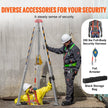 VEVOR Confined Space Tripod Kit, 1800 lbs Winch, Confined Space Tripod 7' Legs and 98' Cable, Confined Space Rescue Tripod 32.8' Fall Protection, Harness, Storage Bag for Traditional Confined Spaces
