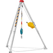 VEVOR Confined Space Tripod Kit, 2600 lbs Winch, Confined Space Tripod 8' Legs and 98' Cable, Confined Space Rescue Tripod 32.8' Fall Protection, Harness, Storage Bag for Traditional Confined Spaces