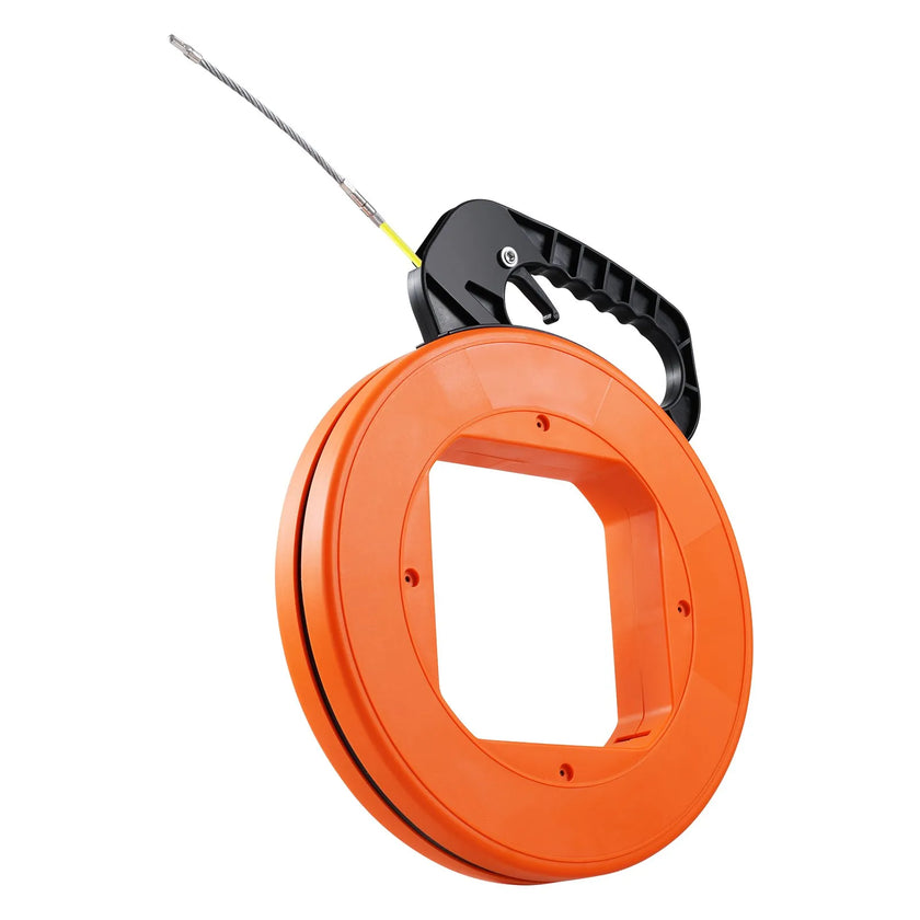 VEVOR Fish Tape Wire Cable Line Puller 100ft 1/16in Fiberglass High Plastic Case