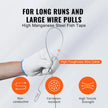 VEVOR Fish Tape, 240-foot, 1/8-inch, Steel Wire Puller with Optimized Housing and Handle, Easy-to-Use Cable Puller Tool, Flexible Wire Fishing Tools for Walls and Electrical Conduit, Non-Conductive