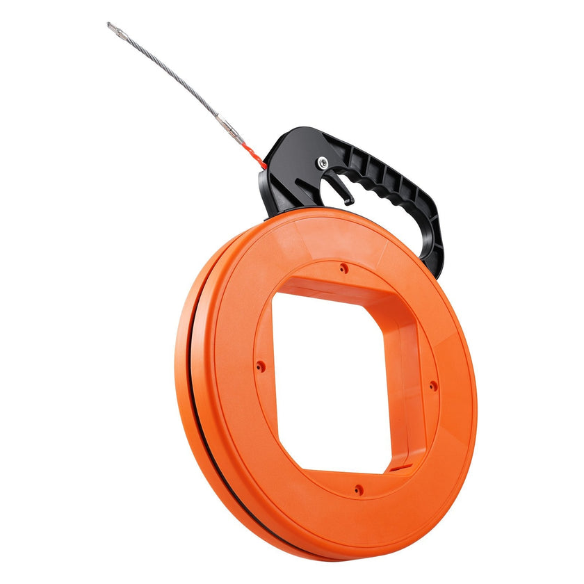 VEVOR Fish Tape Wire Cable Line Puller 100 ft 1/4 in PET with High Plastic Case