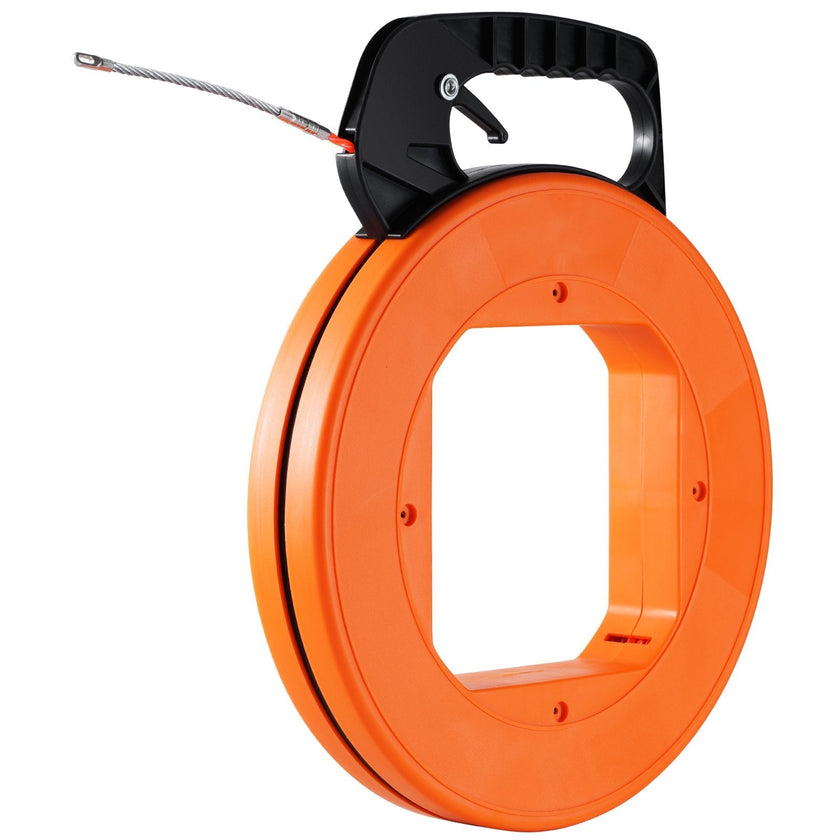 VEVOR Fish Tape Wire Cable Line Puller 100 ft 1/4 in PET with High Plastic Case