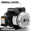 VEVOR 115V 230 V Electric Motor 56C Frame 1.5 hp Electric Motor 1725 RPM Single Phase Electric Motor 5/8 Inch Keyed Shaft for the Matching of Water Pumps