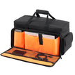 VEVOR DJ Cable File Bag, 1200D Oxford Fabric, DJ Gig Bag with 9 Detachable Divider 4.92 ft Padded Shoulder Strap Plastic Bottom Pad, 23.6 x 11.8 x 12.7 in DJ Wire Bag for DJ Gear Musical Accessories