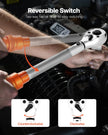 VEVOR Click Torque Wrench Set 3/8Inch Drive 5-60 N.m / 3.7-44.3 lbf.ft 72-Tooth